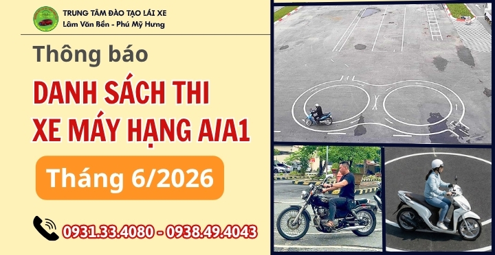 DANH SÁCH THI XE MÁY NGÀY 19/6/2026
